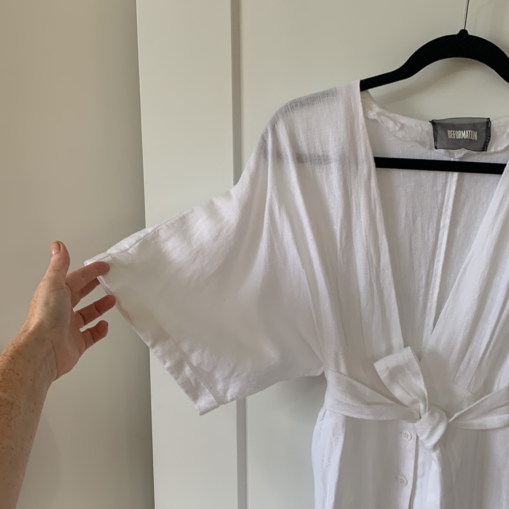 REFORMATION LINEN DRESS - Picture 2 of 10